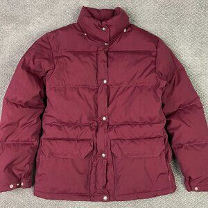 Vintage The North Face Goose Down Puffer Jacket Womens Medium Maroon 70s 80s USA